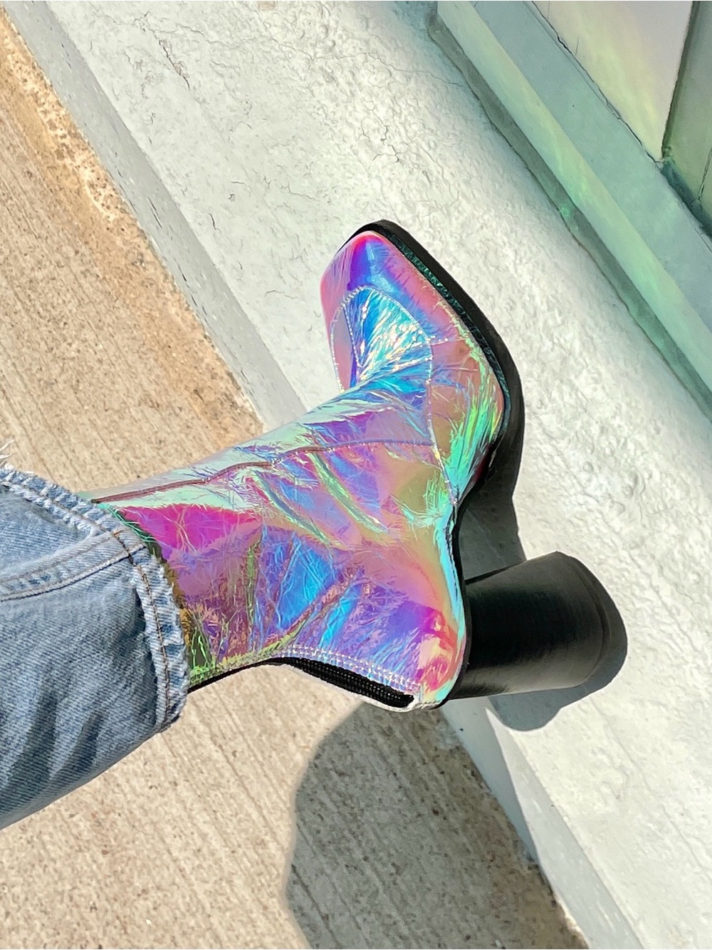 L’Intervalle Kingsbury Blue Metallic Leather Boots